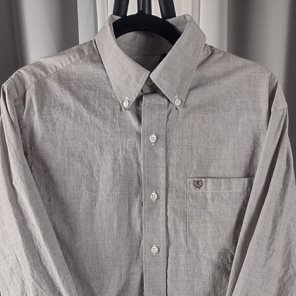 Izod Men's Light Brown, Mocha 100% Cotton Button Down Dress Shirt. Size Medium - Picture 2 of 12